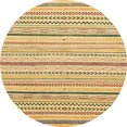 thumbnail image 1 of Ahgly Company Indoor Round Abstract Cinnamon Brown Abstract Area Rugs, 3' Round, 1 of 6