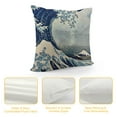 thumbnail image 4 of Creowell Great Wave Throw Pillow Case Kanagawa Japanese Traditional Oriental Sea Waves Natural Pillow Covers Decorative Pillow Cover  White, 4 of 5