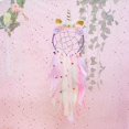 thumbnail image 4 of Atrapasueños de unicornio para niños, atrapasueños gigante hecho a mano, plumas, regalo para dormitorio de niñas, decoración del hogar para niños y niñas, colgante de guardería, morado, 4 of 5