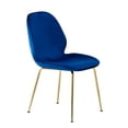 thumbnail image 2 of Best Master Mid-Century Velvet Upholstered Dining Side Chair in Blue (Set of 2), 2 of 5