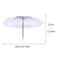 thumbnail image 2 of Raindrops Umbrellas Automatic Open Compact Outdoor Umbrella White Polyester Fiber from Sunburn 1Pack, 2 of 6