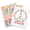 Colorful Flowers and Groovy, variant on Back to School 2 Pocket Folders Portfolio Set 3 Laminated Fun Fruit Patterns