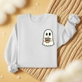 thumbnail image 6 of Craaazy Shirts For Women Cute Ghost Graphic Print Pullover Crewneck Casual Sweatshirt Gifts, 6 of 7