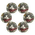 thumbnail image 7 of WOBOGO Daisy Kitten Round Placemats Set of 4 Heat Resistant Washable Kitchen Table Decorations 15.4in, 7 of 7