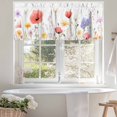 thumbnail image 4 of Pastoral Flowers Valances for Windows, 54 x 18in, Colorful Floral Leaves Plants Watercolor Rod Pocket Kitchen Valance Curtain Light Filtering Window Treatments for Living Room Bedroom, 1 Panel, 4 of 7
