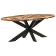 thumbnail image 1 of vidaXL Dining Table Oval 200x100x75cm Acacia Wood, 1 of 5