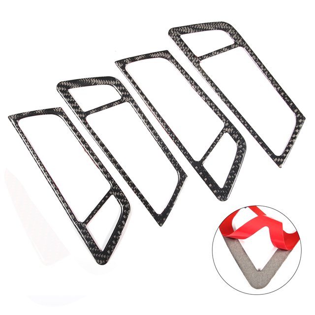 Interior Door Handle Cover Trim,4Pcs Carbon Fiber Car Car Decorative Accessory Interior Door Handle Decor Versatile Functionality