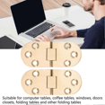 thumbnail image 4 of 2 Sets Folding Flip Top Hinge Rustproof Round Edge 180 Degree Brass Flap Hinge With Screws For Folding Table Sewing Machine 2.0mm/0.08in, 4 of 5