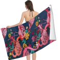 thumbnail image 3 of PHYHOO Flamingos Printed Microfiber Sand Free Pool Towel Lightweight Oversized Quick Dry Absorbent Compact Travel Must Have for The Swimming, Yoga, Camping, Summer Cruise Ship 30x60in, 3 of 8