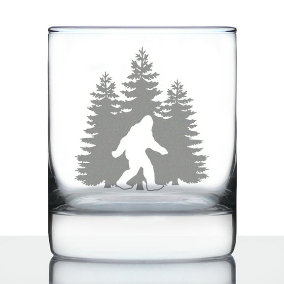 Bevvee Whiskey Rocks Glass 10.25 oz Bigfoot Gifts for Bigfoot Enthusiasts Glassware & Drinkware