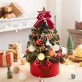 thumbnail image 1 of Árbol de Navidad de 45 cm, pequeño árbol de Navidad flocado para el hogar, juego de regalo de Navidad DIY, decoración, 1 of 4