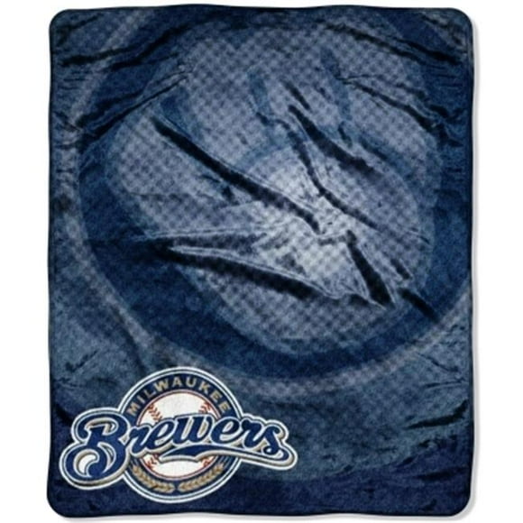 Milwaukee Brewers 50"x60" Retro Style Royal Plush Raschel Throw Blanket