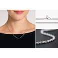 thumbnail image 2 of Enchanting 1.5mm Twisted Singapore Chain Sterling Silver 20-inch Necklace, 2 of 6