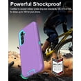 thumbnail image 6 of for Samsung Galaxy A35-5G Case, with Screen Protector, Port Protection, Full-Body Non-Slip Silicone Rubber Covered, 3-Layer Heavy Duty Drop-Proof Cover Phone Case, Purple, 6 of 14