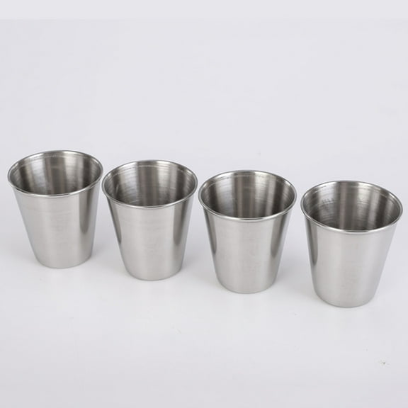 Mobutofu Stainless Drinking Cups Practical Design for Family Gathering 1 Set
