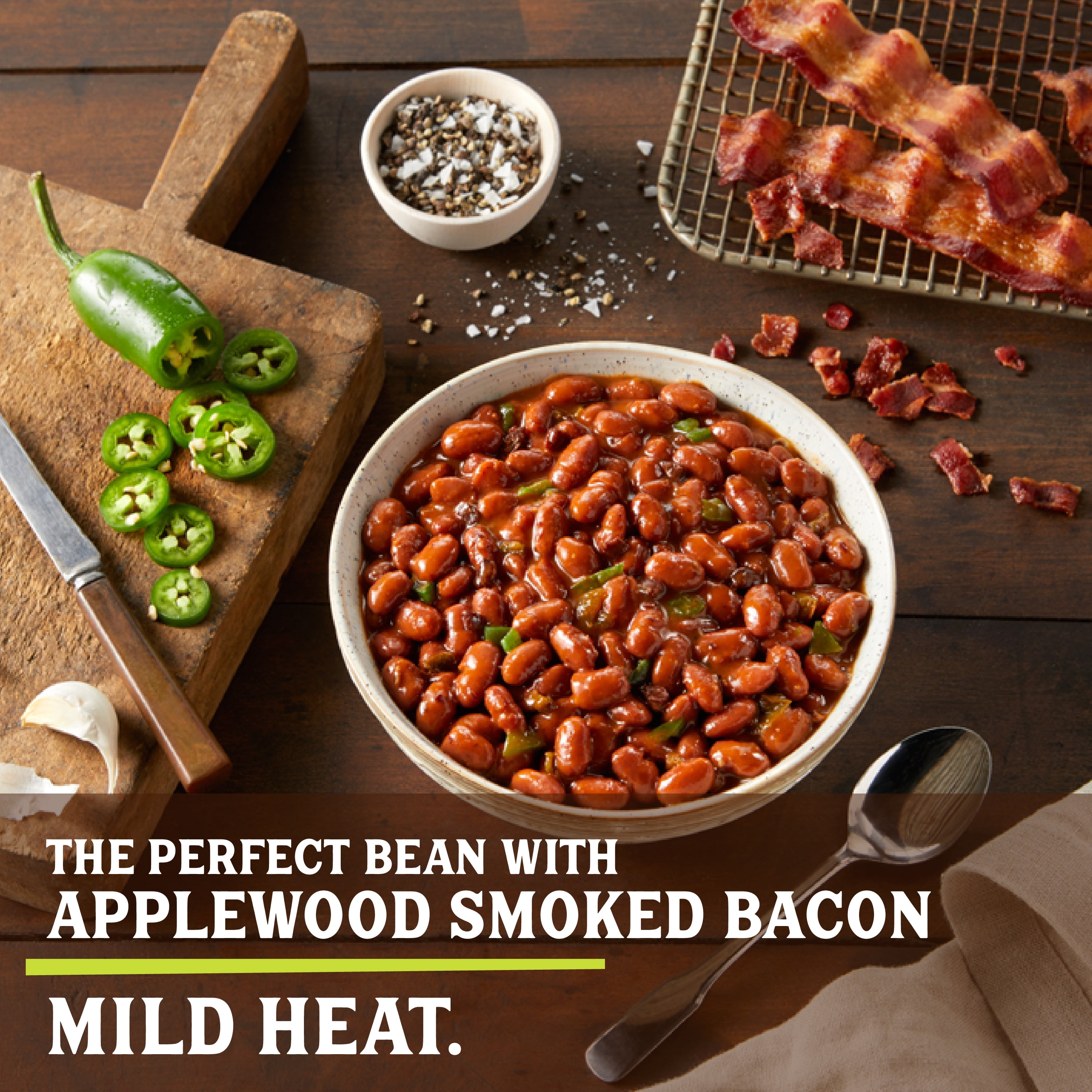 (12 Cans) Serious Bean Co Dude Perfect Jalapeno and Bacon Pinto Beans, 15.75 Oz