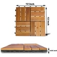 thumbnail image 2 of Mcombo Wood Outdoor Flooring Interlocking Deck Tiles, Natural (Pack of 10, 12" x12"), 2 of 7