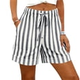 thumbnail image 6 of Women's Lightweight Soft Fabric Casual Shorts with Pockets, Elastic Waist Loose Fit, Summer Beach Lounge Athletic Sport Shorts, Womens | VerBelle,Blue L, 6 of 8