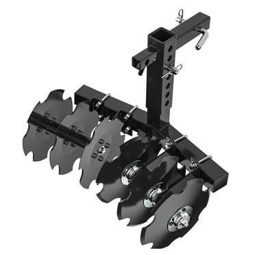 RVNI 28 inch Cut Width ATV/UTV Disc Plow Harrow With 2" Receiver Hitch Heavy Duty Attach