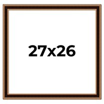 27x26 Frame Gold Brown Plein Air Vintage Solid Wood Picture Frame | 1.75 Inches Moulding Width |