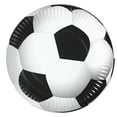 thumbnail image 4 of Decoraciones de cumpleaños de fútbol, globos de película de aluminio, vajilla, platos, vasos, servilletas, manteles, suministros para fiestas de baby shower, 4 of 5