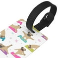 thumbnail image 3 of Sikiie Yoga Dogs Poses Luggage Tags Privacy Cover ID Label Suitcase Tags Identifiers For School Bags,Suitcases, 3 of 7