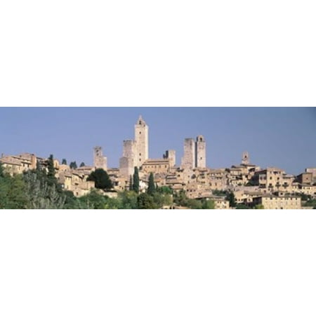 Italy Tuscany Towers of San Gimignano Medieval town Poster Print (8 x (Best Towns Of Tuscany)