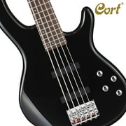 Cort Guitars Action 5 String Bass Guitar, Black