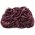 thumbnail image 1 of Catherine Lillywhite SA2697PU 9 in. Purple Satin Rose Purse, 1 of 1