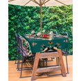 thumbnail image 3 of Fsddascl Green Southwestern Outdoor Tablecloth - 60x102 Inch Rectangle Dining Table Cover, Boho Ethnic Geometric Retro Waterproof Outdoor Table Cloth with Umbrella Hole & Zipper for Picnic/Patio, 3 of 7