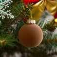 thumbnail image 6 of dajkiuy 6Pcs Velvet Christmas Balls, Flocked Christmas Tree Ball Ornaments, Plastic Balls Xmas Decorative Hanging Ornaments Christmas Tree Decoration 8cm/3.15", 6 of 6