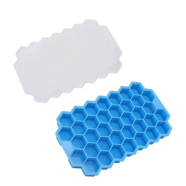 Molde De Hielo De 37 Rejillas, Molde De Hielo Flexible, Molde De Cubitos De Hielo, Panal De Silicona, Caja De Suplemento De Alimentos Casero, Bandeja De Cubitos De Hielo