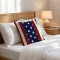 thumbnail image 6 of Decor for Living Room, Decorative Pillow Cover, Patriotic Decorations, Fourth of July Decor, 18X18 Inch Classic Diagonal Star Stripe Linen Flag Slipcover That Fits All Standard 18, 6 of 7