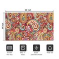 thumbnail image 5 of Red Pioneer Flower and Paisley Pattern Door Rugs,Washable Non Slip Door Mats Indoor,Decorative Door Mats,Entry Mat Indoor for Entrance,Bedroom,Kitchen,Bathroom,17"x30", 5 of 6