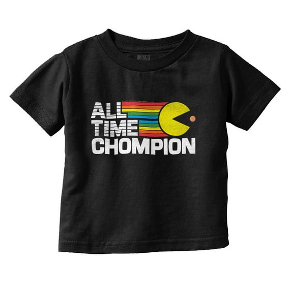 PACMAN Champion Hungry Foodie Toddler Boy Girl T Shirt Infant Toddler Brisco Brands 12M