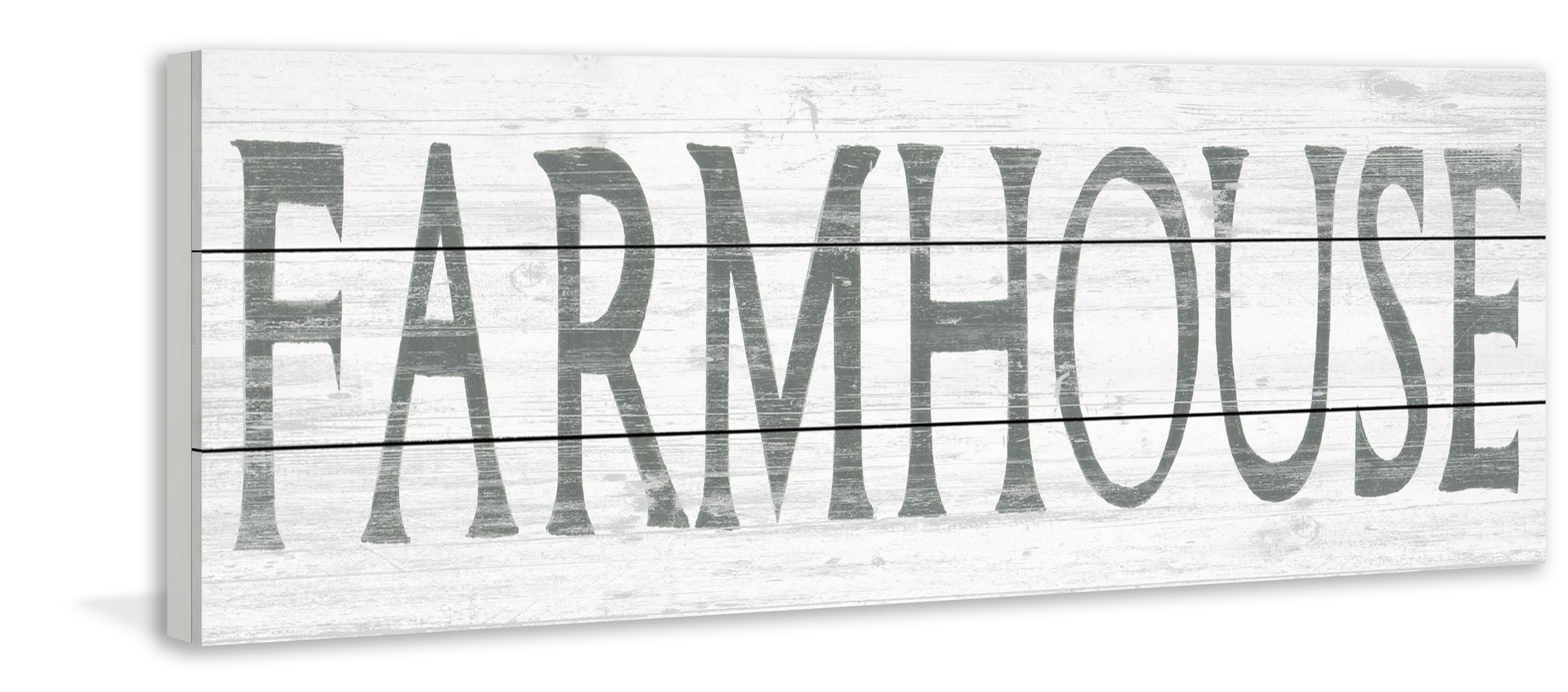 Marmont Hill Vintage Farmhouse White Wood Wall Art, 15" x 45"
