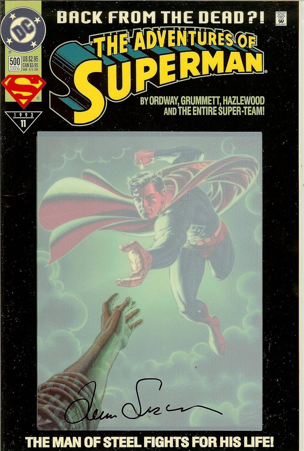 The Adventures of Superman #500 Signed Louise Simonson