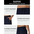 thumbnail image 4 of Pantalones Deportivos Rapoo Jogger para Hombre Paquete de 2 Negro+Azul Marino XL, 4 of 5