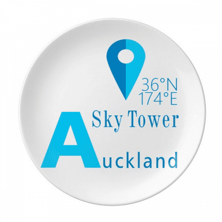 

Auckland Geography Coordinates Travel Plate Decorative Porcelain Salver Tableware Dinner Dish