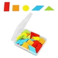 thumbnail image 3 of HILABEE Math Shapes Geometric Solids ,Sorting Stacking Toys, Color Shape Sorting, Mathematical Teaching Aids for Game Teaching Preschool ,Shape Sorters 50sheets, 3 of 9