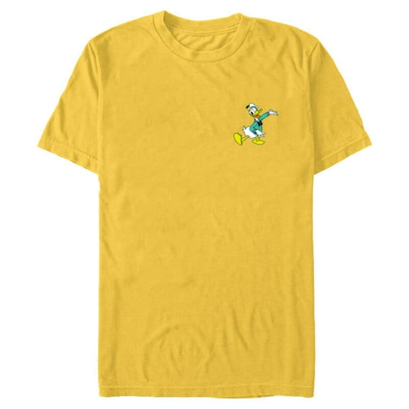 Disney Mickey & Friends Donald Duck Small Pose - Short Sleeve Blended T-Shirt for Adults - Customized-Yellow