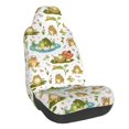 thumbnail image 1 of Wukai Cute Frog Full Set Car Seat Covers with Soft Padding Universal Auto Front Seats Protector and Cushion Mat, 1 of 5
