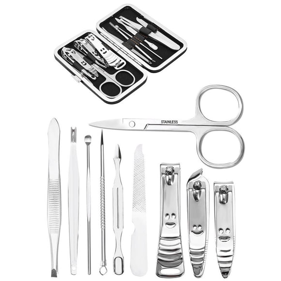 Yosoo 10 in 1 Manicure Set Professional Nail Clipper Finger Plier Nails Art Tools Kit