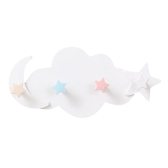 Hooks for Home Organization Cartoon Cloud Hook Seamless Nail Wall Door Rear Coat Hook Sticky Hook—Decorative Wall Hanging Storage Solution