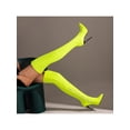 thumbnail image 4 of Woobling Women Slip Resistant Thigh High Boot Work Tall Comfortable Heels Yellow 8, 4 of 9