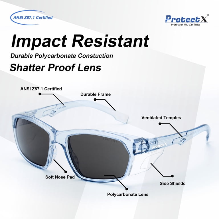ProtectX Stylish Anti-Fog & Scratch-Resistant Safety Glasses  display picture 3