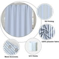 thumbnail image 5 of Stripes Fabric Bathroom Shower Curtain - Sky Blue Lines Modern Minimalist with Hooks - Polyester Waterproof Artistic Decor, 72x84 Inch, 5 of 6