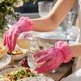 thumbnail image 4 of WJOSBXT 1Pair Women Lace Floral Short Gloves, Elegant Tea Party Wedding Bridal Gloves Hot Pink, 4 of 5