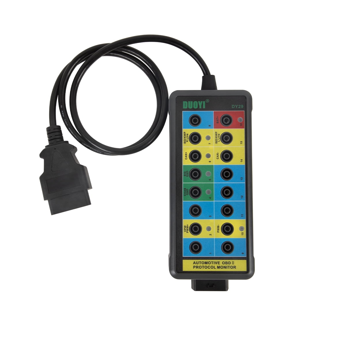 DUOYI OBD2 Breakout Box Powerful OBDII Protocol Detector Communication