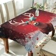 thumbnail image 4 of GZHJMY Christmas Deer Square Tablecloth, Waterproof Stain Wrinkle Resistant Washable Polyester Table Cover for Picnic Dinner Holiday Kitchen Party Decor, 54 x 54 in Home Decor, 4 of 7